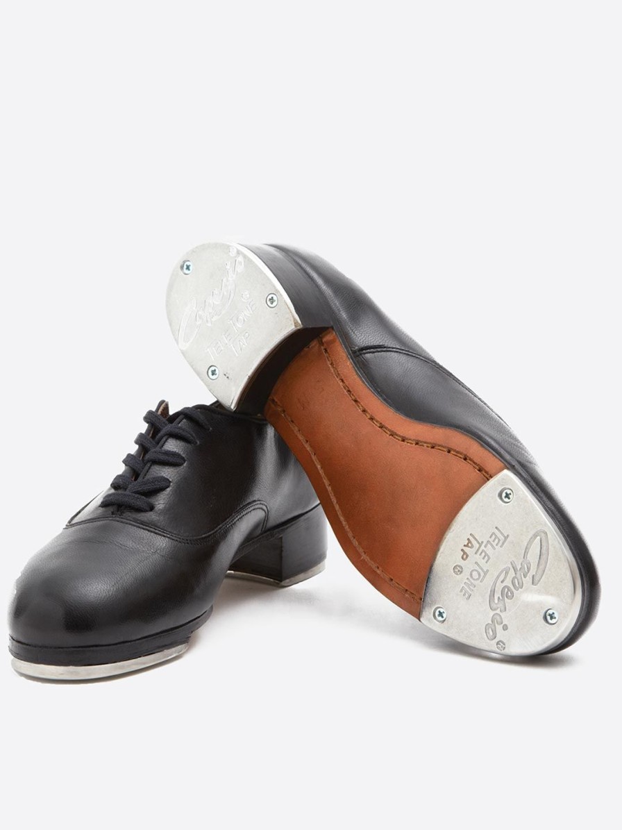 Women Capezio Tap | Character Oxford W/ Double Build-Up And Plates Black