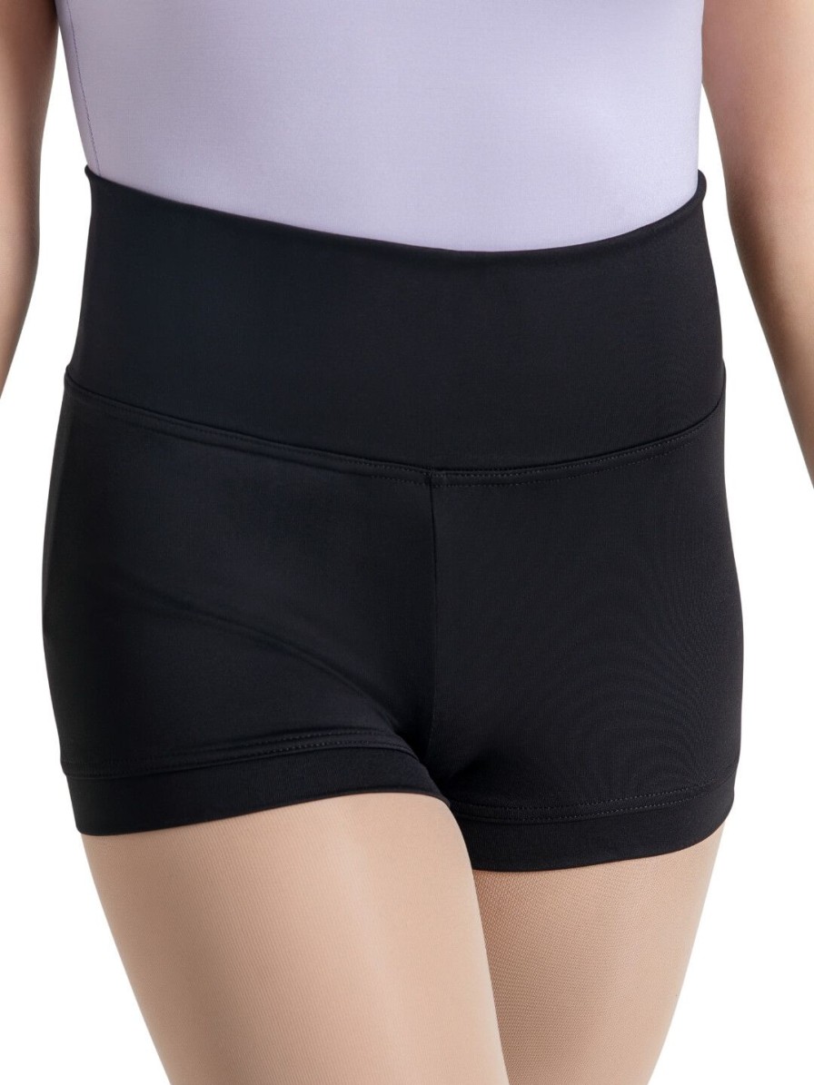 Women Capezio Bottoms | Studio Collection High Waisted Short Black