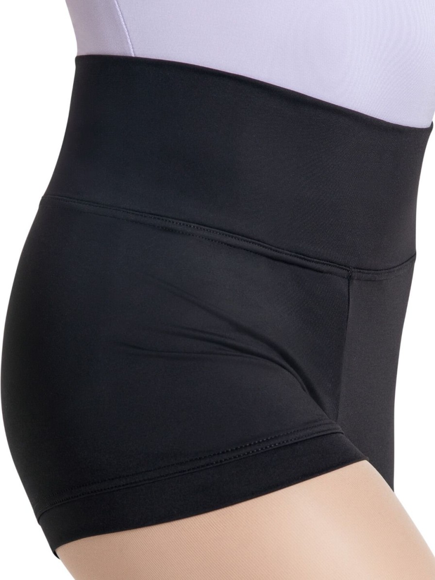 Women Capezio Bottoms | Studio Collection High Waisted Short Black