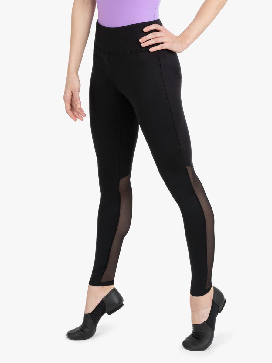 Women Capezio Studio Collection | Studio Collection Mesh Insert Legging Indigo