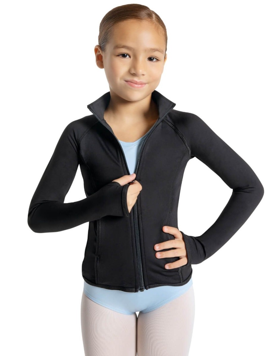 Women Capezio Studio Collection | Studio Collection Jacket - Child Black