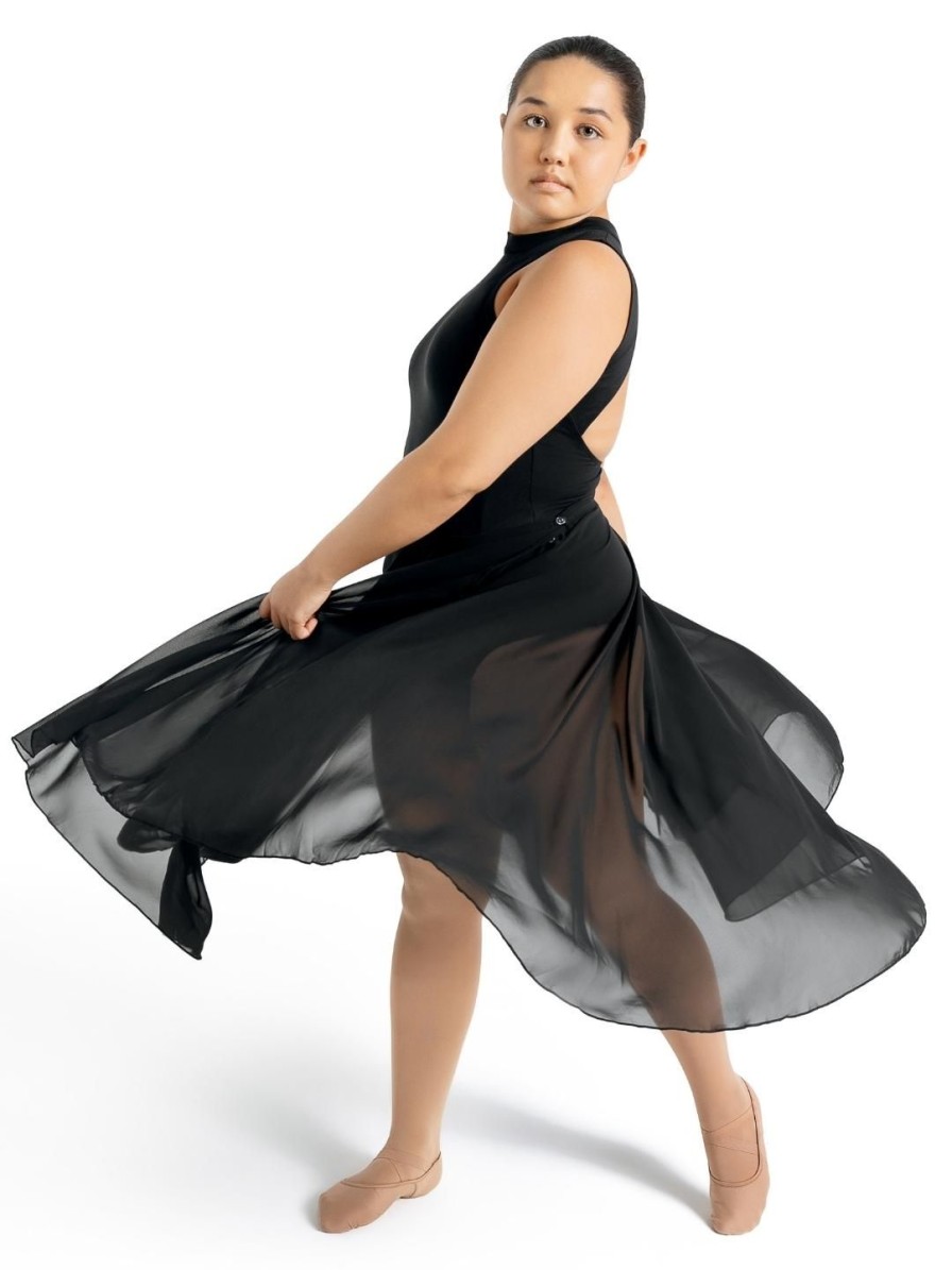 Women Capezio Skirts & Tutus | Studio Collection Mid Calf Skirt Black