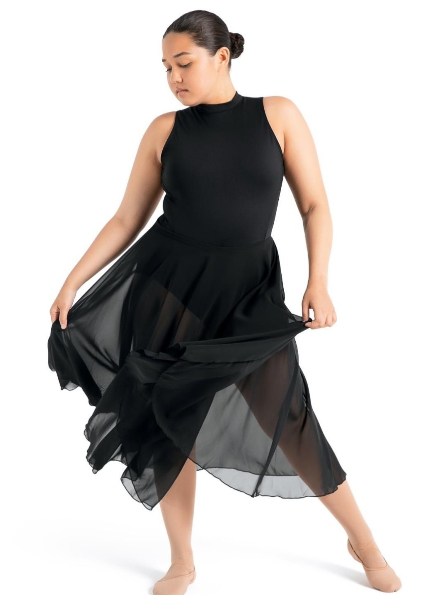 Women Capezio Skirts & Tutus | Studio Collection Mid Calf Skirt Black