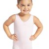 Men Capezio Leotards | Studio Collection Pinch Front V Neck Leotard - Girls