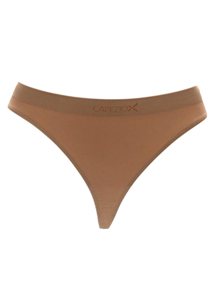 Women Capezio Foundations | Seamless Low Rise Thong Nude