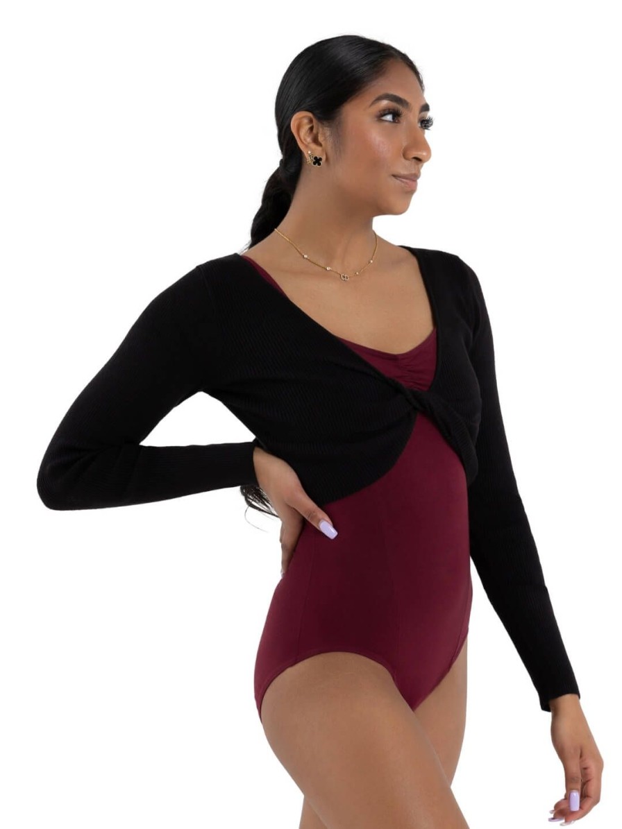 Women Capezio Knitwear & Warmups | Shrug With Faux Knot