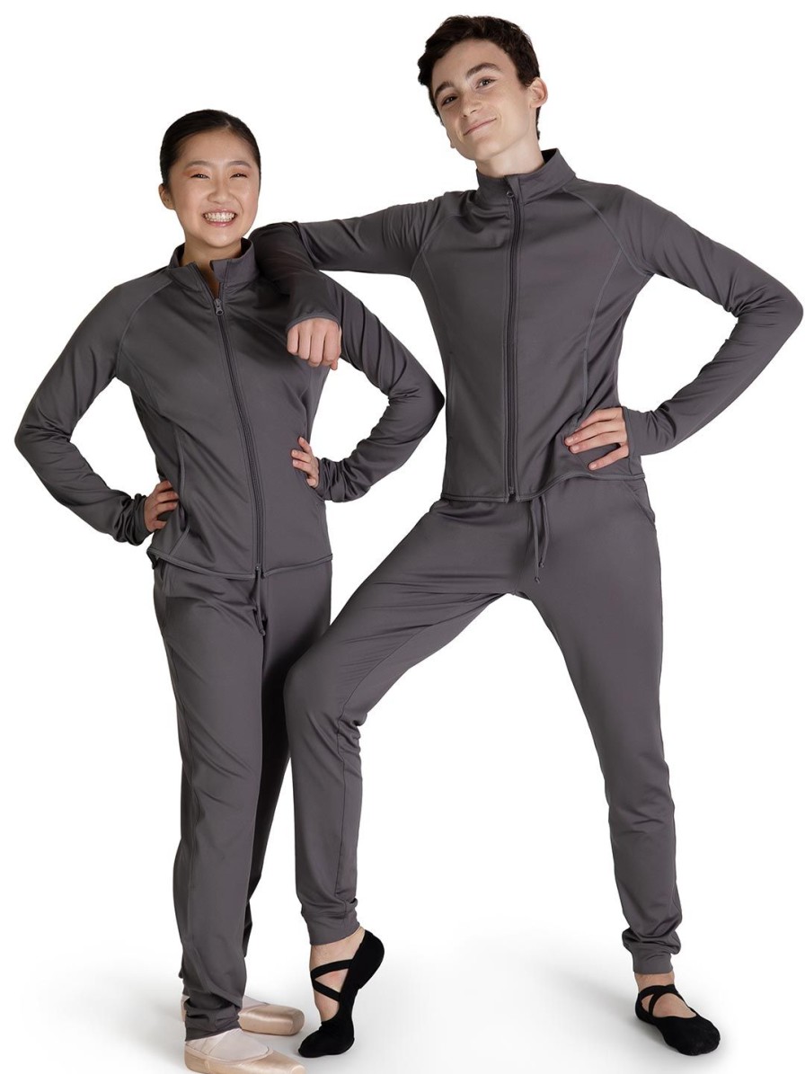 Women Capezio Studio Collection | Studio Collection Jacket - Child Gray