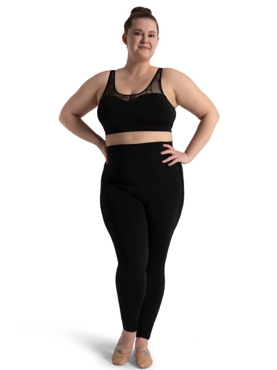 Women Capezio Bottoms | Majestic Lines Elizabeth Legging Black