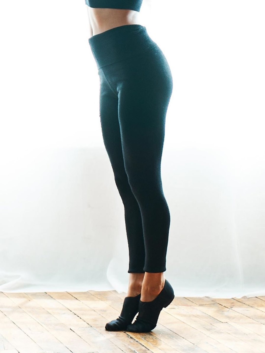 Women Capezio Bottoms | Ribbed Sweater Knit Legging