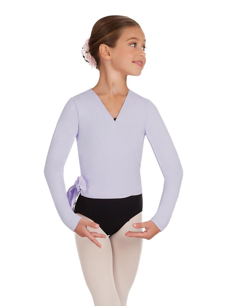 Men Capezio Tops | Wrap Top - Girls Cerise