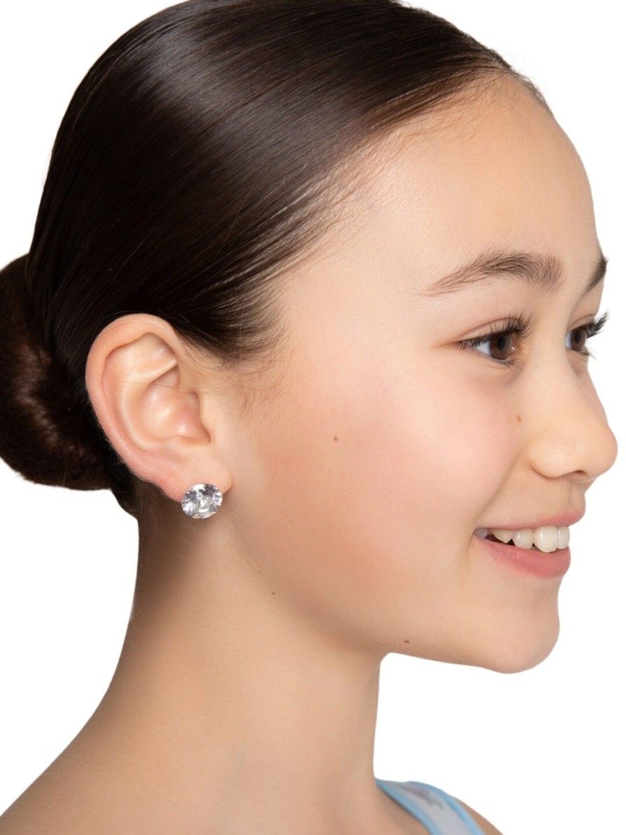 Accessories Capezio | Performance Earrings - 12Mm Clear