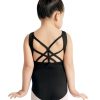 Men Capezio Leotards | Studio Collection Strappy Back Tank Leotard - Girls Black