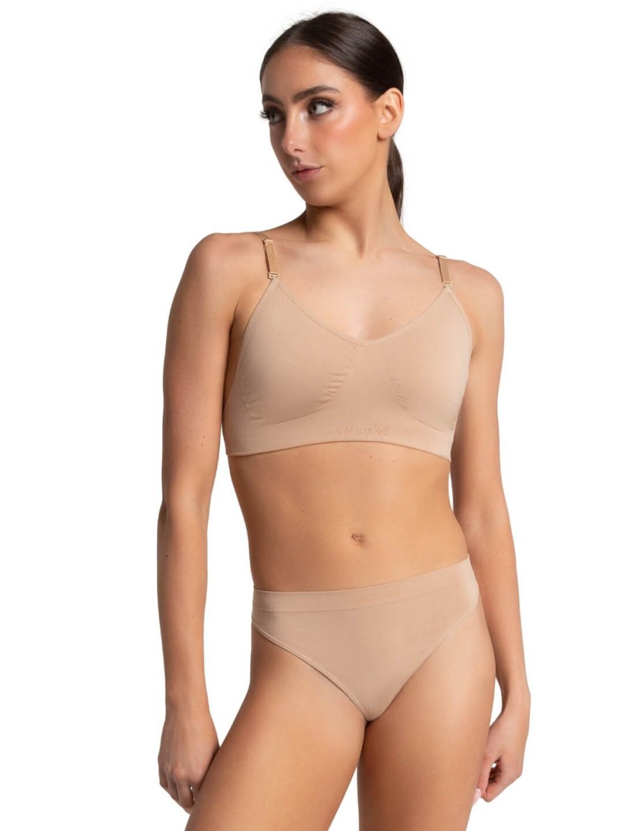 Women Capezio Foundations | Seamless Clear Back Bra Nude