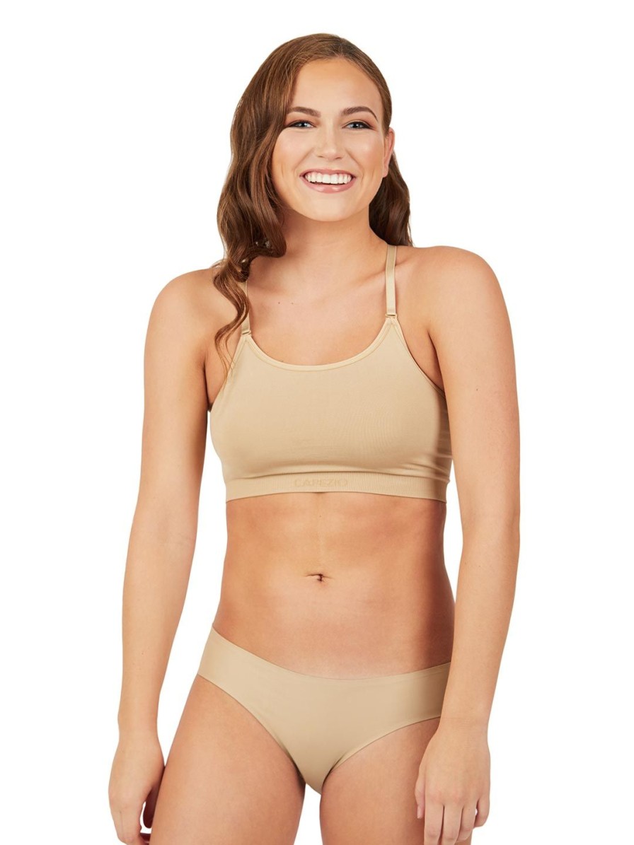 Men Capezio Foundations | Seamless Convertible Longline Bra - Girls Nude