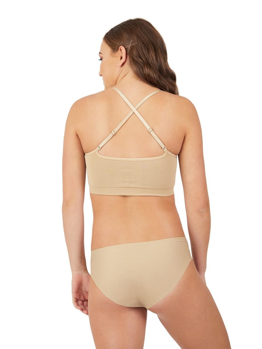 Men Capezio Foundations | Seamless Convertible Longline Bra - Girls Nude