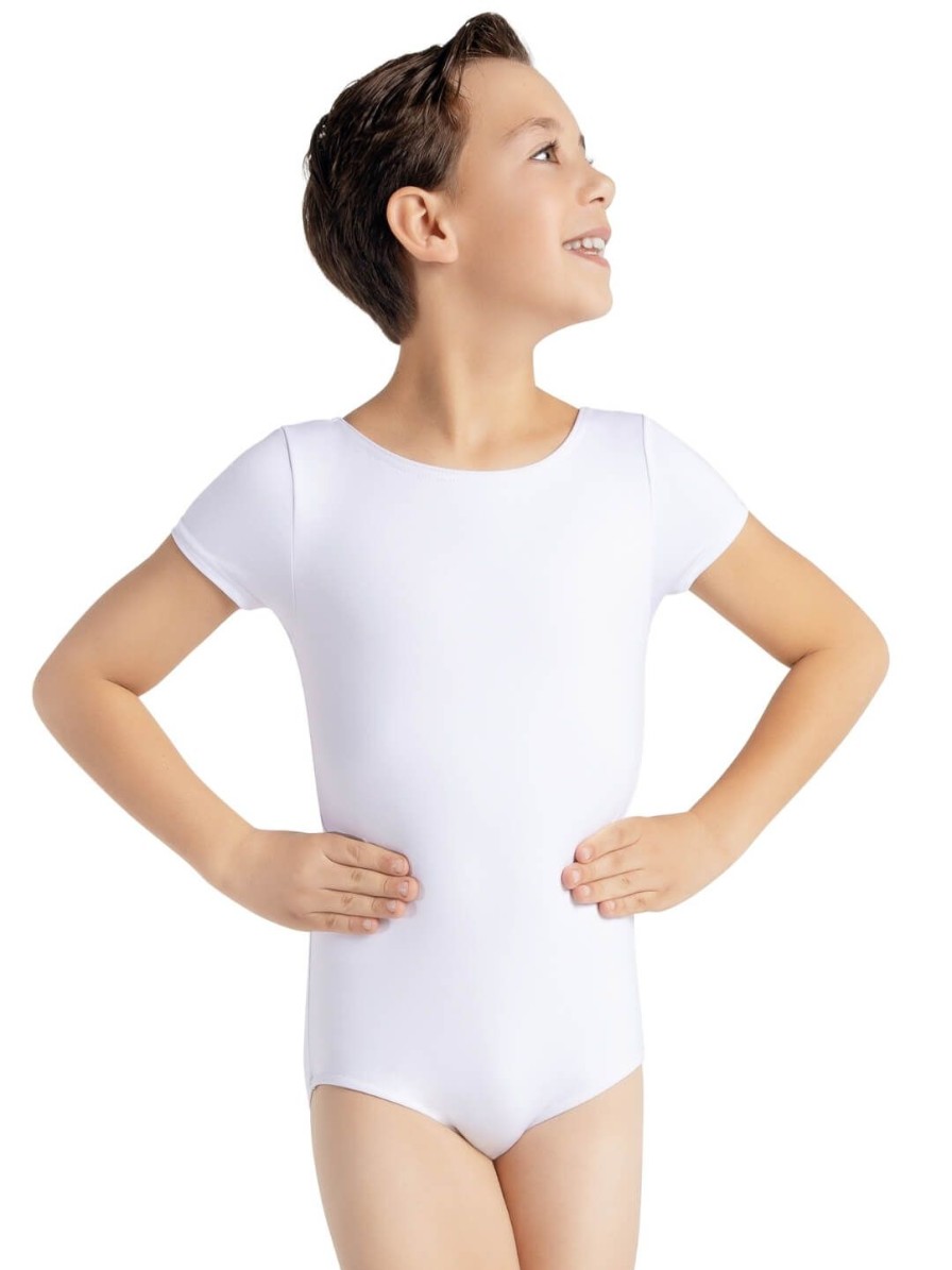 Women Capezio Leotards | Studio Collection Short Sleeve Leotard - Boys