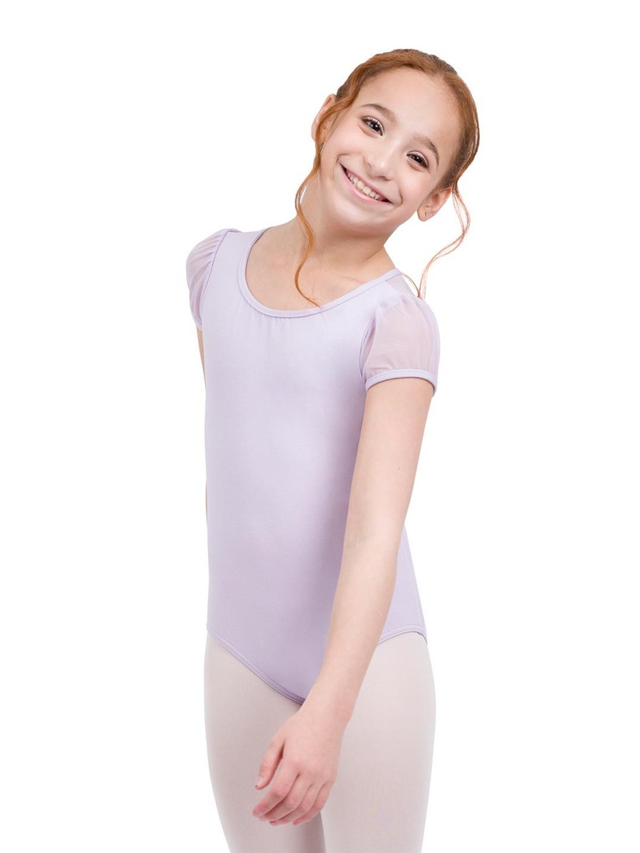 Men Capezio Leotards | Puff Sleeve Keyhole Back Leotard - Girls