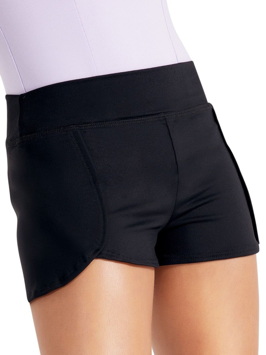 Men Capezio Bottoms | Studio Collection Short W/ Built In Brief - Girls Black